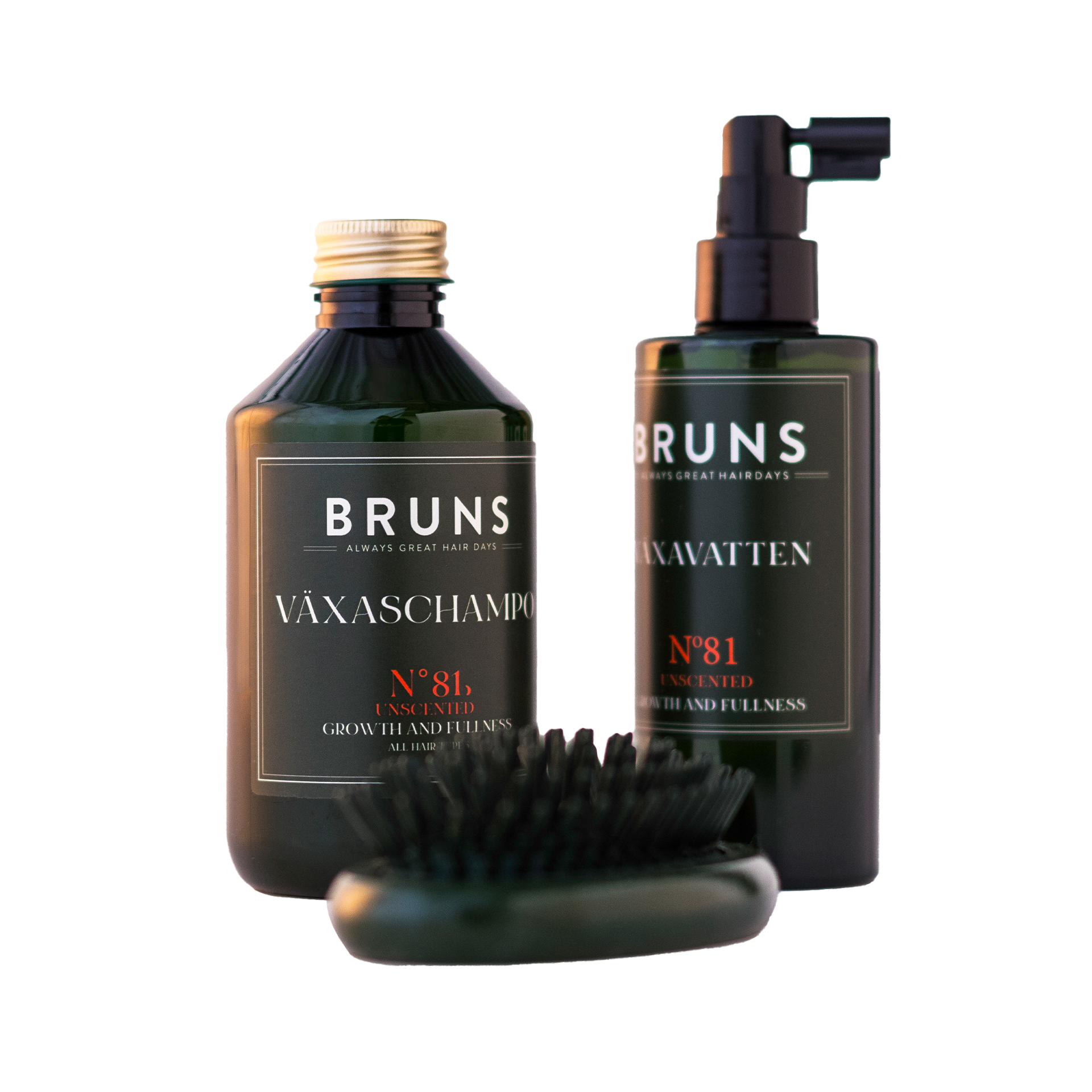 Gebruik de shampoo wanneer je de haren wast en laat 2-5 minuten inwerken. Op dagen dat de haren niet gewassen worden, spray je de Growth Spray op de hoofdhuid. Masseer de hoofdhuid in met het product: dit helpt voor een betere doorbloeding en betere opname van het product door de haarwortel.